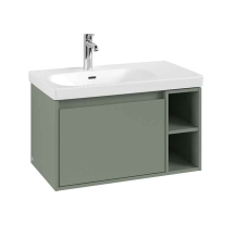 SKYLA, SOFT GREEN, MOBILIER SUSPENDAT PENTRU LAVOAR 80, 772X436X439MM, CU UN SERTAR SOFTCLOSE SI COMPARTIMENT DESCHIS PE DREAPTA, C78800AF